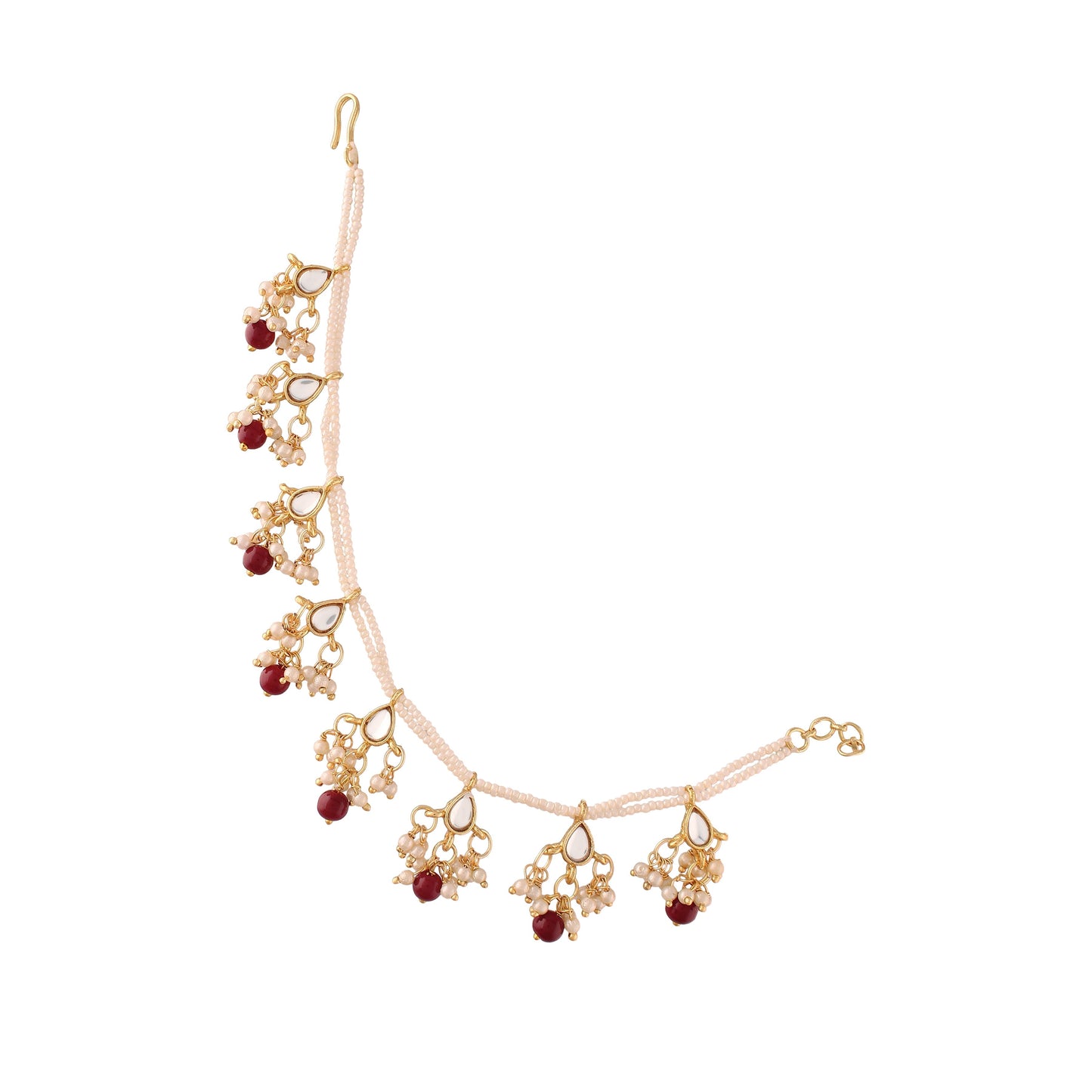 18k Gold Plated Long Pearl Drop Beads Earring Chain Accessories For Women - Wahe Jewels