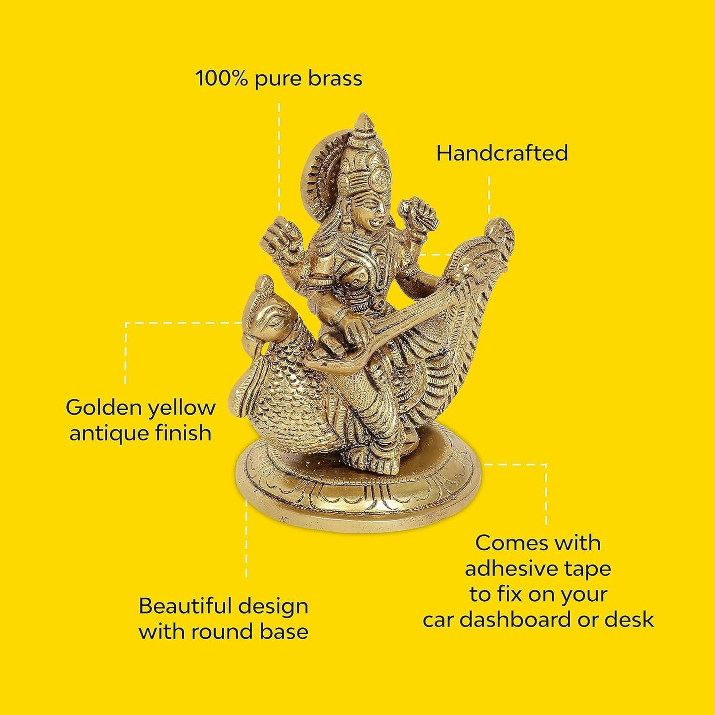 10Club Goddess Saraswati Idol - Distacart
