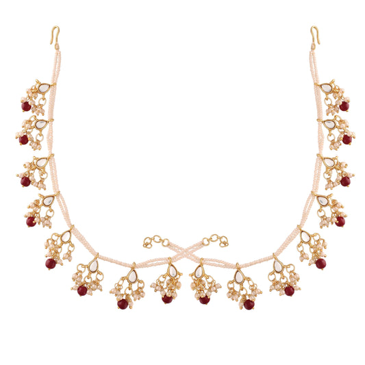 18k Gold Plated Long Pearl Drop Beads Earring Chain Accessories For Women - Wahe Jewels